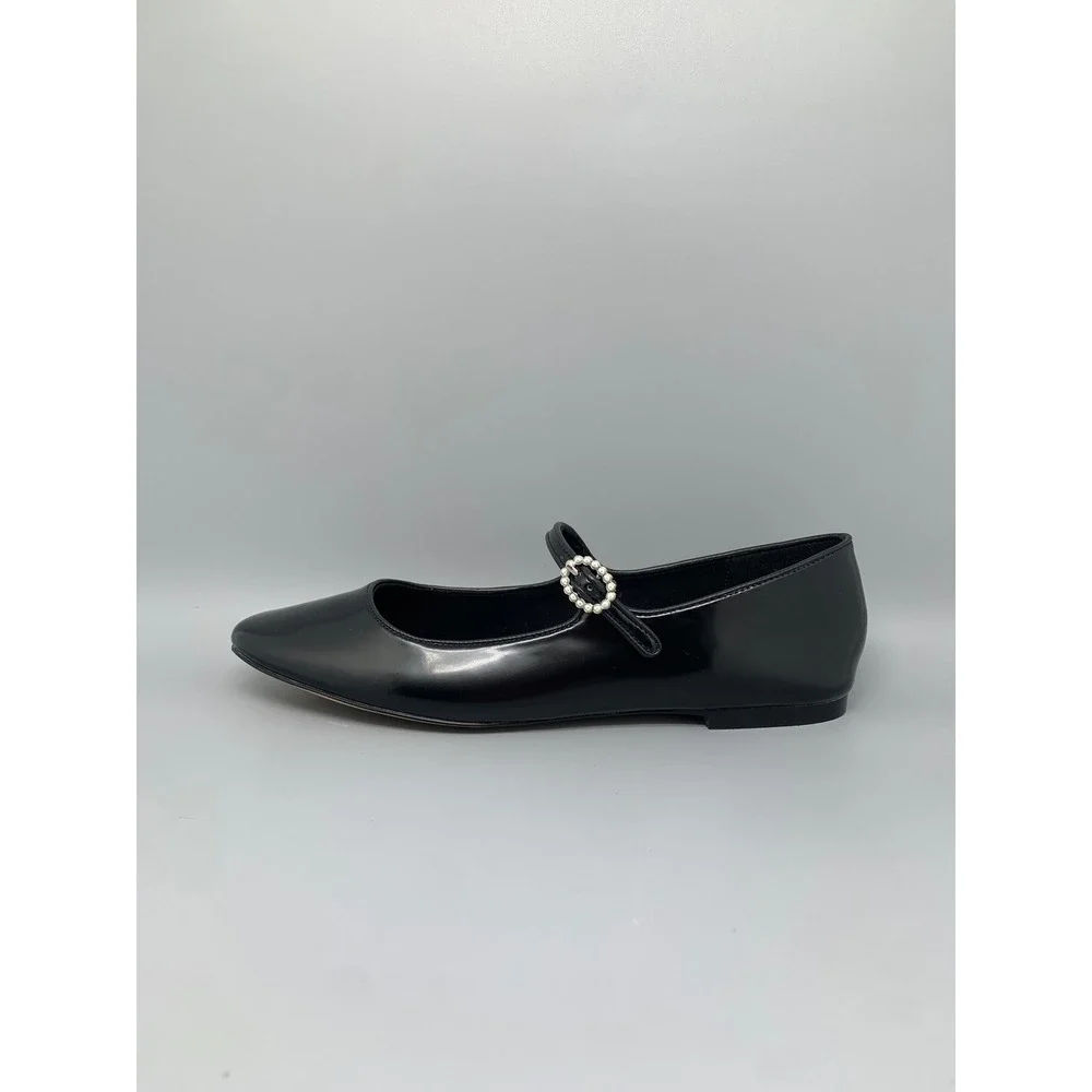 J.Crew Mary Jane Black Patent Flats CA766 Women's Sz 9